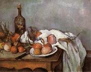 Paul Cezanne Onions and Bottle USA oil painting artist